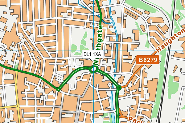DL1 1XA map - OS VectorMap District (Ordnance Survey) DL1 1XA map - OS VectorMap District (Ordnance Survey)