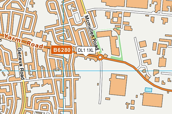 DL1 1XL map - OS VectorMap District (Ordnance Survey) DL1 1XL map - OS VectorMap District (Ordnance Survey)