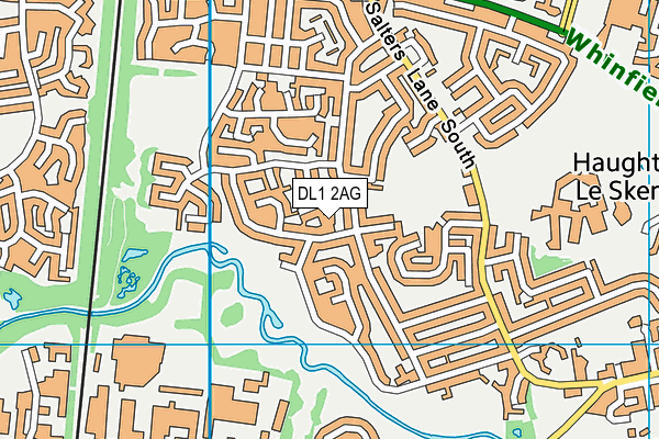 DL1 2AG map - OS VectorMap District (Ordnance Survey) DL1 2AG map - OS VectorMap District (Ordnance Survey)