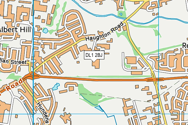 DL1 2BJ map - OS VectorMap District (Ordnance Survey)