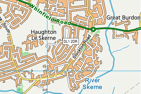 DL1 2DR map - OS VectorMap District (Ordnance Survey) DL1 2DR map - OS VectorMap District (Ordnance Survey)