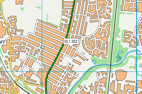 DL1 2EZ map - OS VectorMap District (Ordnance Survey) DL1 2EZ map - OS VectorMap District (Ordnance Survey)