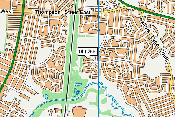 DL1 2FR map - OS VectorMap District (Ordnance Survey) DL1 2FR map - OS VectorMap District (Ordnance Survey)