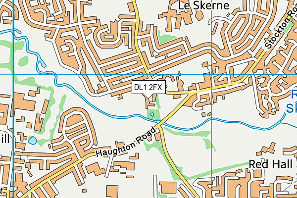 DL1 2FX map - OS VectorMap District (Ordnance Survey) DL1 2FX map - OS VectorMap District (Ordnance Survey)