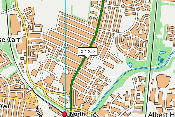 DL1 2JG map - OS VectorMap District (Ordnance Survey) DL1 2JG map - OS VectorMap District (Ordnance Survey)
