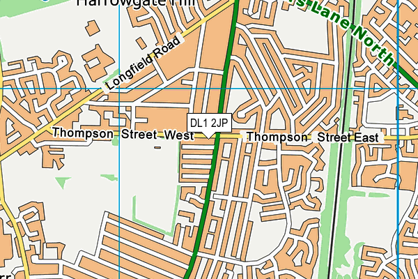 DL1 2JP map - OS VectorMap District (Ordnance Survey) DL1 2JP map - OS VectorMap District (Ordnance Survey)