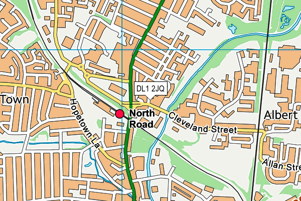 DL1 2JQ map - OS VectorMap District (Ordnance Survey) DL1 2JQ map - OS VectorMap District (Ordnance Survey)