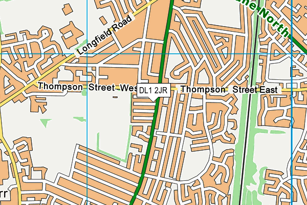 DL1 2JR map - OS VectorMap District (Ordnance Survey) DL1 2JR map - OS VectorMap District (Ordnance Survey)