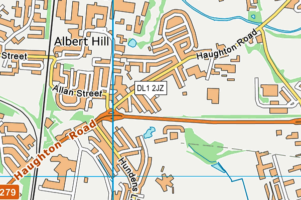 DL1 2JZ map - OS VectorMap District (Ordnance Survey) DL1 2JZ map - OS VectorMap District (Ordnance Survey)