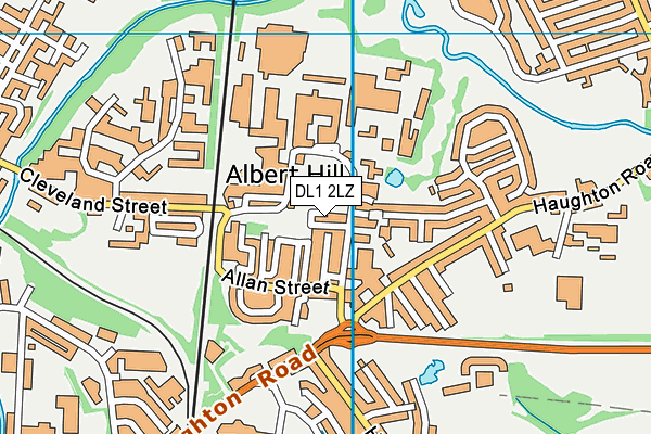 DL1 2LZ map - OS VectorMap District (Ordnance Survey) DL1 2LZ map - OS VectorMap District (Ordnance Survey)