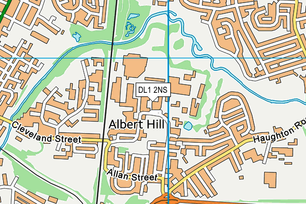 DL1 2NS map - OS VectorMap District (Ordnance Survey) DL1 2NS map - OS VectorMap District (Ordnance Survey)