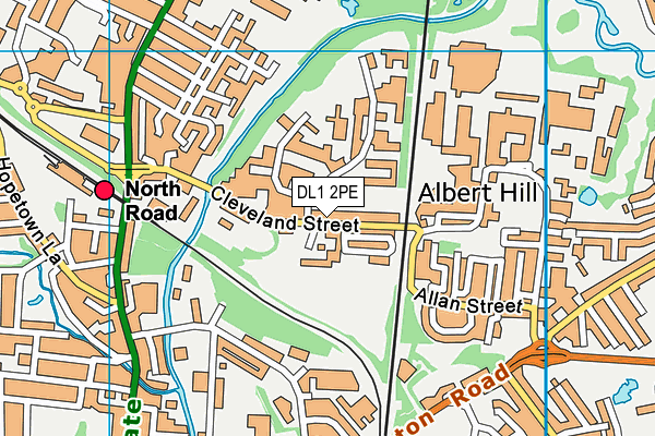 DL1 2PE map - OS VectorMap District (Ordnance Survey) DL1 2PE map - OS VectorMap District (Ordnance Survey)