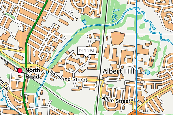 DL1 2PJ map - OS VectorMap District (Ordnance Survey) DL1 2PJ map - OS VectorMap District (Ordnance Survey)