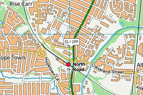 DL1 2PP map - OS VectorMap District (Ordnance Survey) DL1 2PP map - OS VectorMap District (Ordnance Survey)