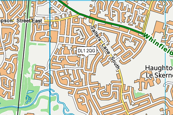 DL1 2QG map - OS VectorMap District (Ordnance Survey) DL1 2QG map - OS VectorMap District (Ordnance Survey)