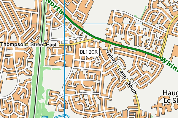 DL1 2QR map - OS VectorMap District (Ordnance Survey) DL1 2QR map - OS VectorMap District (Ordnance Survey)