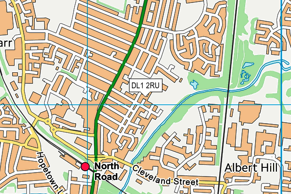 DL1 2RU map - OS VectorMap District (Ordnance Survey) DL1 2RU map - OS VectorMap District (Ordnance Survey)
