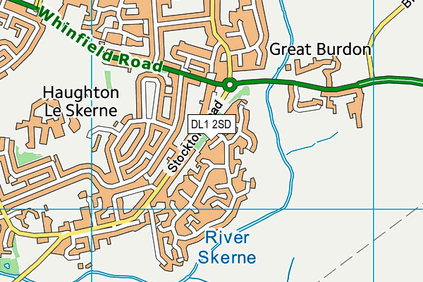 DL1 2SD map - OS VectorMap District (Ordnance Survey) DL1 2SD map - OS VectorMap District (Ordnance Survey)