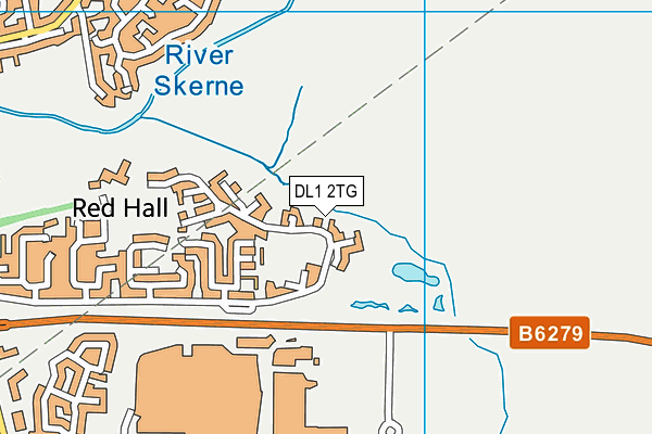 DL1 2TG map - OS VectorMap District (Ordnance Survey) DL1 2TG map - OS VectorMap District (Ordnance Survey)