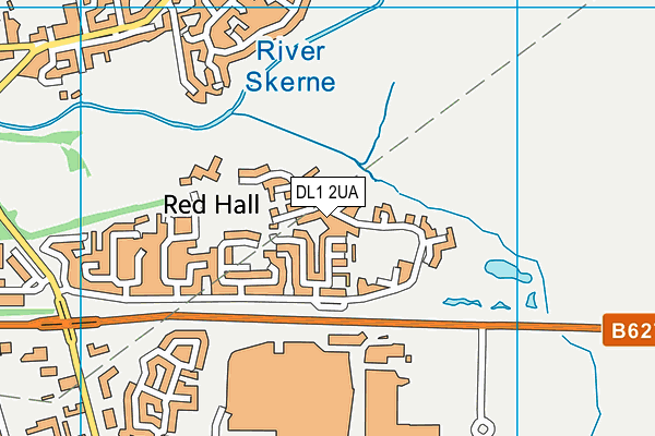 DL1 2UA map - OS VectorMap District (Ordnance Survey) DL1 2UA map - OS VectorMap District (Ordnance Survey)