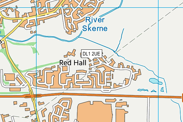 DL1 2UE map - OS VectorMap District (Ordnance Survey) DL1 2UE map - OS VectorMap District (Ordnance Survey)