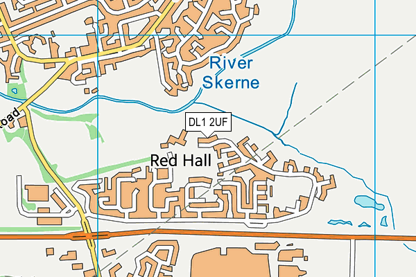 DL1 2UF map - OS VectorMap District (Ordnance Survey) DL1 2UF map - OS VectorMap District (Ordnance Survey)