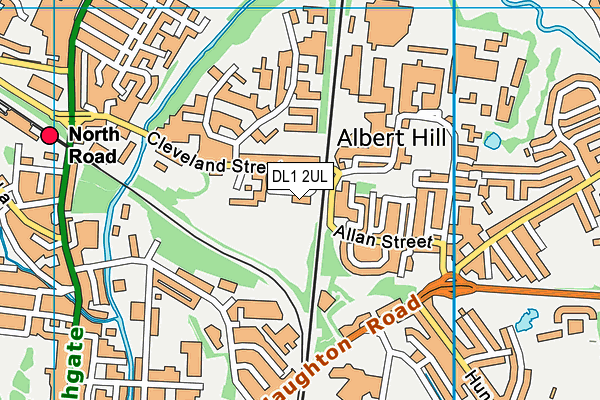 DL1 2UL map - OS VectorMap District (Ordnance Survey) DL1 2UL map - OS VectorMap District (Ordnance Survey)