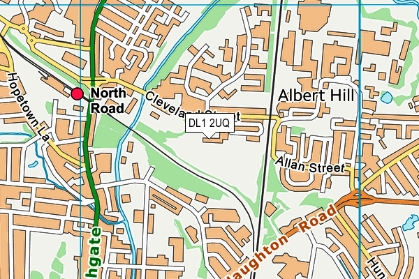 DL1 2UQ map - OS VectorMap District (Ordnance Survey) DL1 2UQ map - OS VectorMap District (Ordnance Survey)