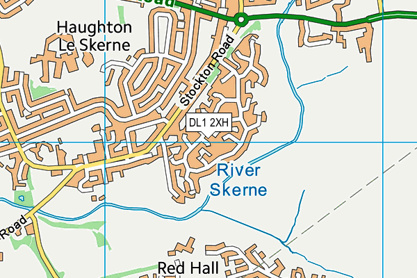 DL1 2XH map - OS VectorMap District (Ordnance Survey) DL1 2XH map - OS VectorMap District (Ordnance Survey)