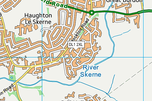 DL1 2XL map - OS VectorMap District (Ordnance Survey) DL1 2XL map - OS VectorMap District (Ordnance Survey)