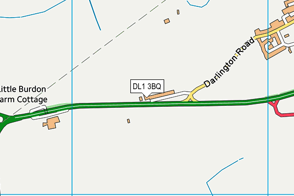 DL1 3BQ map - OS VectorMap District (Ordnance Survey) DL1 3BQ map - OS VectorMap District (Ordnance Survey)
