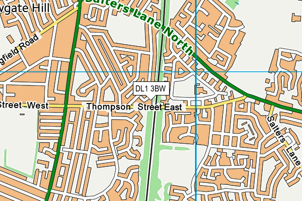 DL1 3BW map - OS VectorMap District (Ordnance Survey) DL1 3BW map - OS VectorMap District (Ordnance Survey)