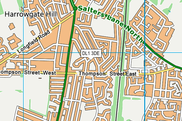 DL1 3DE map - OS VectorMap District (Ordnance Survey) DL1 3DE map - OS VectorMap District (Ordnance Survey)