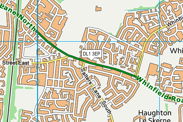 DL1 3EP map - OS VectorMap District (Ordnance Survey) DL1 3EP map - OS VectorMap District (Ordnance Survey)