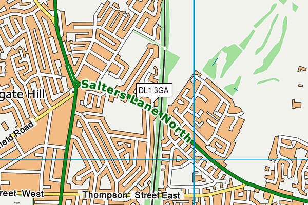 DL1 3GA map - OS VectorMap District (Ordnance Survey) DL1 3GA map - OS VectorMap District (Ordnance Survey)