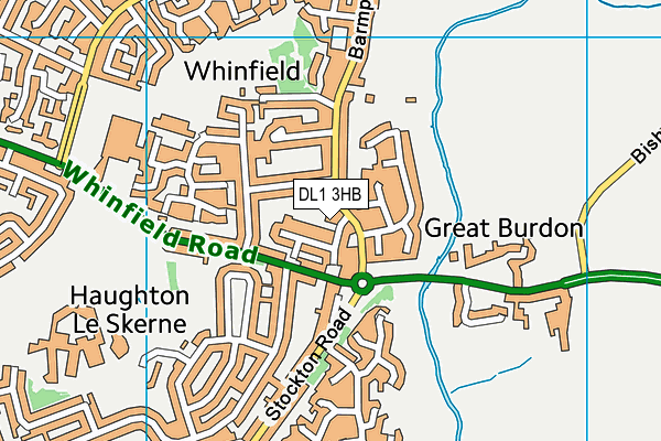 DL1 3HB map - OS VectorMap District (Ordnance Survey) DL1 3HB map - OS VectorMap District (Ordnance Survey)