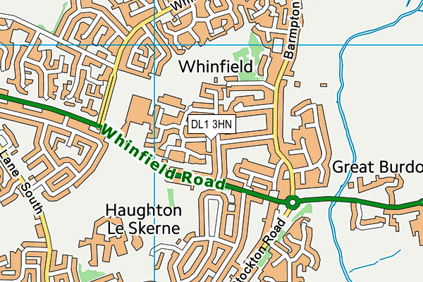 DL1 3HN map - OS VectorMap District (Ordnance Survey) DL1 3HN map - OS VectorMap District (Ordnance Survey)
