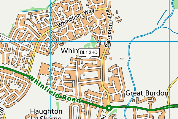 DL1 3HQ map - OS VectorMap District (Ordnance Survey) DL1 3HQ map - OS VectorMap District (Ordnance Survey)