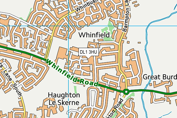 DL1 3HU map - OS VectorMap District (Ordnance Survey) DL1 3HU map - OS VectorMap District (Ordnance Survey)