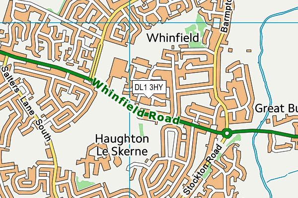 DL1 3HY map - OS VectorMap District (Ordnance Survey) DL1 3HY map - OS VectorMap District (Ordnance Survey)