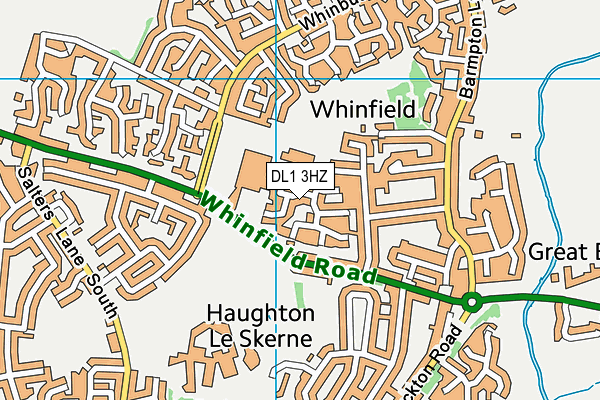 DL1 3HZ map - OS VectorMap District (Ordnance Survey) DL1 3HZ map - OS VectorMap District (Ordnance Survey)