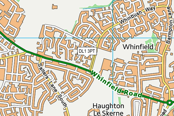 DL1 3PT map - OS VectorMap District (Ordnance Survey) DL1 3PT map - OS VectorMap District (Ordnance Survey)