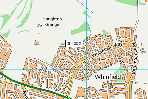 DL1 3QG map - OS VectorMap District (Ordnance Survey) DL1 3QG map - OS VectorMap District (Ordnance Survey)