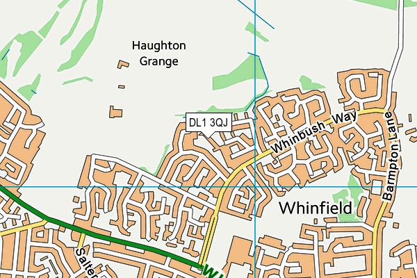 DL1 3QJ map - OS VectorMap District (Ordnance Survey) DL1 3QJ map - OS VectorMap District (Ordnance Survey)
