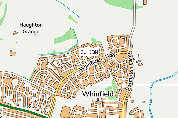 DL1 3QN map - OS VectorMap District (Ordnance Survey) DL1 3QN map - OS VectorMap District (Ordnance Survey)