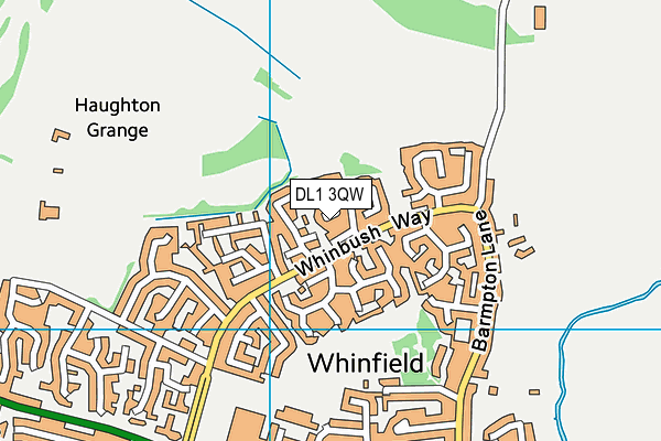 DL1 3QW map - OS VectorMap District (Ordnance Survey) DL1 3QW map - OS VectorMap District (Ordnance Survey)