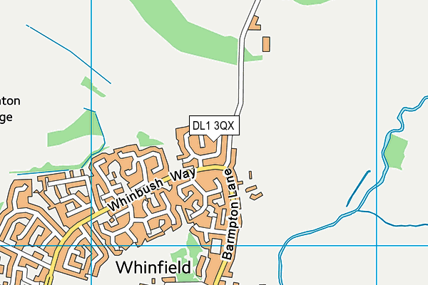 DL1 3QX map - OS VectorMap District (Ordnance Survey) DL1 3QX map - OS VectorMap District (Ordnance Survey)