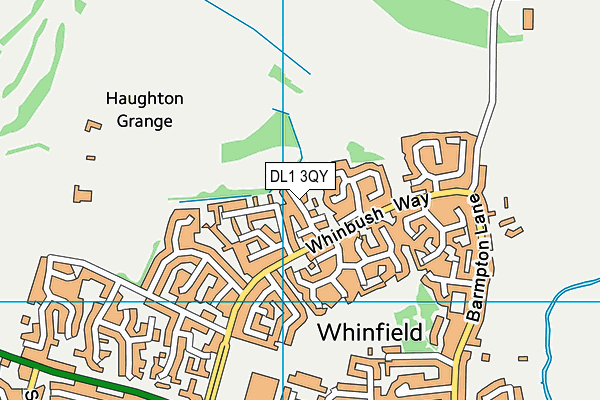 DL1 3QY map - OS VectorMap District (Ordnance Survey) DL1 3QY map - OS VectorMap District (Ordnance Survey)