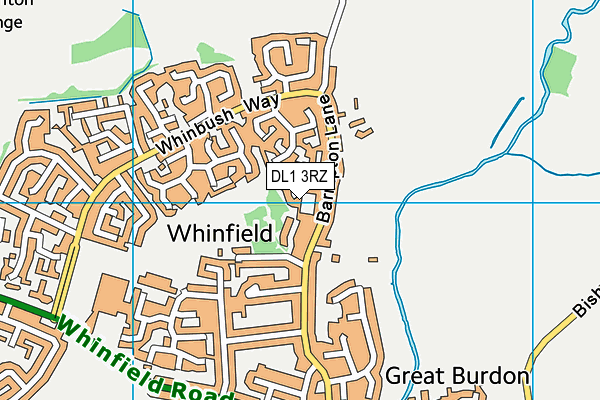 DL1 3RZ map - OS VectorMap District (Ordnance Survey) DL1 3RZ map - OS VectorMap District (Ordnance Survey)