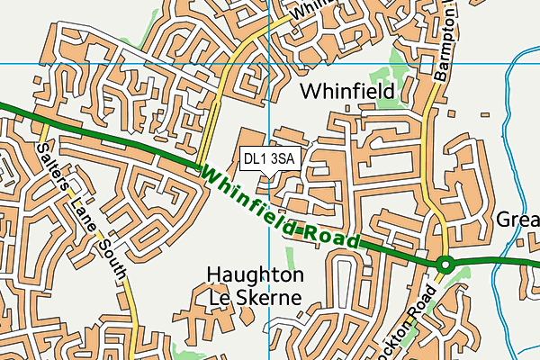 DL1 3SA map - OS VectorMap District (Ordnance Survey) DL1 3SA map - OS VectorMap District (Ordnance Survey)